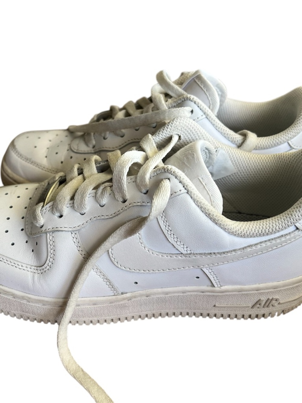 White Air Force Ones Size 7